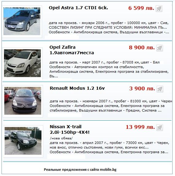 продажа автомобиля в Болгарии